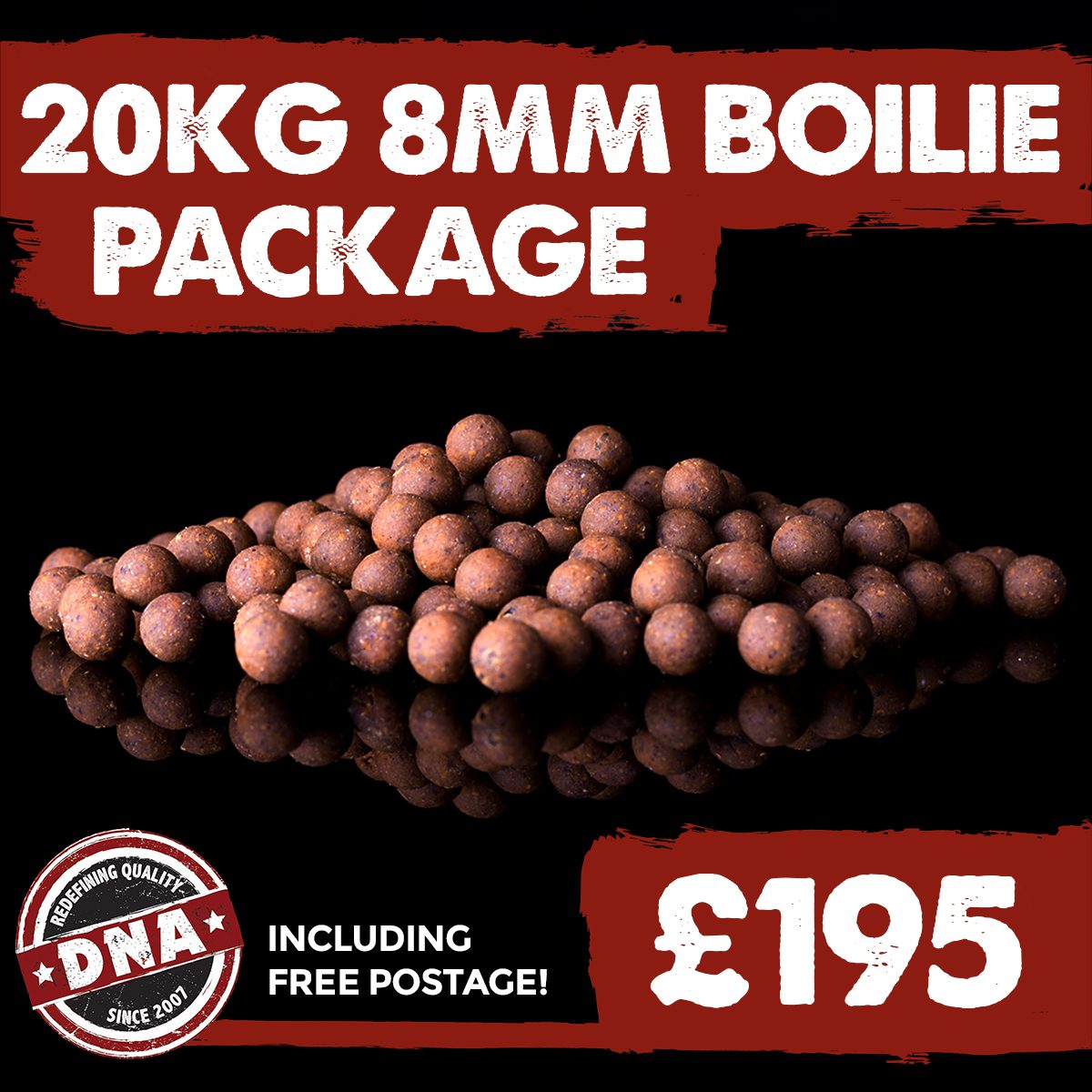 20KG 8MM BOILIE-ONLY PACKAGE - DNA Baits DNA Baits